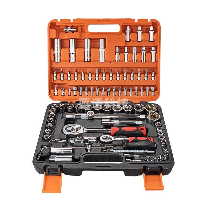 开拓（EXPLOIT）汽修工具套装件套装套筒套管汽车多功能修理工具组套 24齿直柄94件套