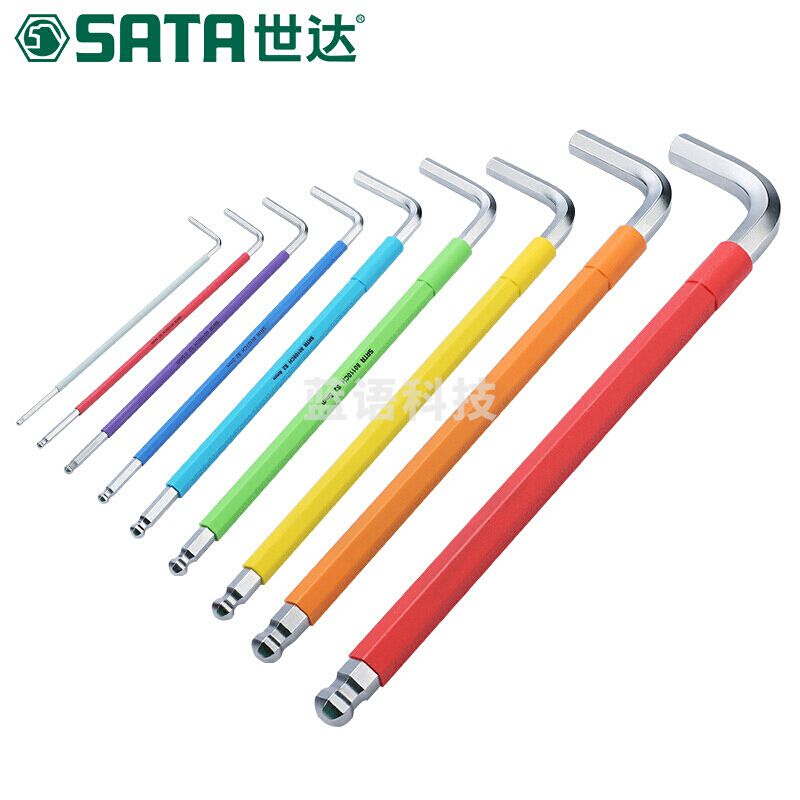 世达80104CH 彩虹系列 特长球头内六角扳手 1.5MM 计价单位:把