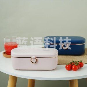 乐扣乐扣 LOCK&LOCK  900ml蓝色 EJR217BLU 316不锈钢内胆电热饭盒 恒温保温便当盒 900ml蓝色