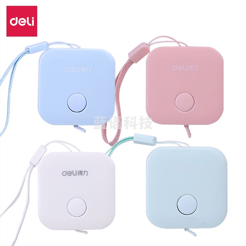 得力79650皮卷尺1.5m(混色)24卡/盒(单位：盒)