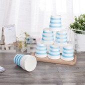 得力（deli）19202纸杯(蓝色)200ml(50只/包)240g五星纸+18gPE膜