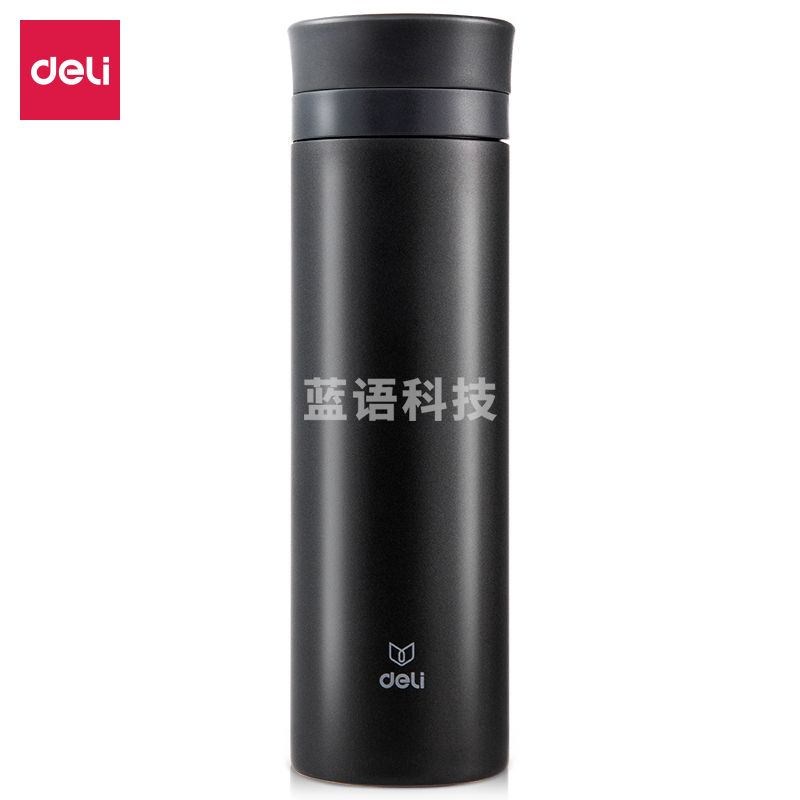 得力17658保温杯(310ml)(深灰)(1个/盒)