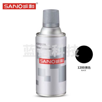 三和（SANVO）J2B1200-60-208 耐高温自喷金属防锈漆350ml 黑色