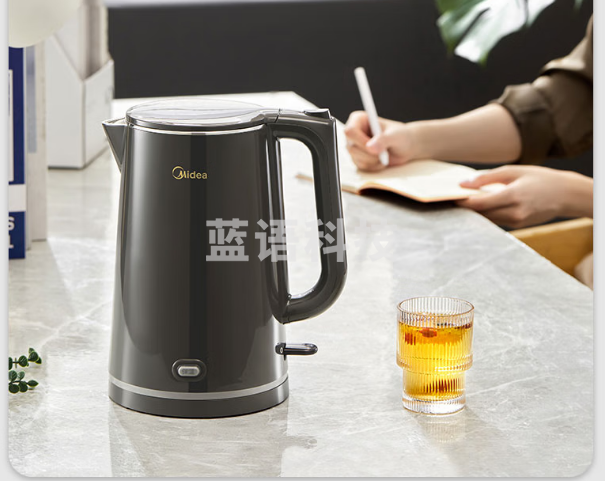 美的（Midea) 电水壶1.5L  MK-SHE1521 黑色