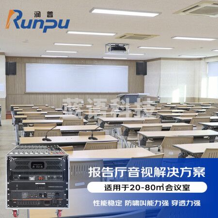 润普RP-KSXT10 报告厅音视扩声集成会议解决方案（会议麦克风+音响+调音台+音频处理器+时序移频反馈器）