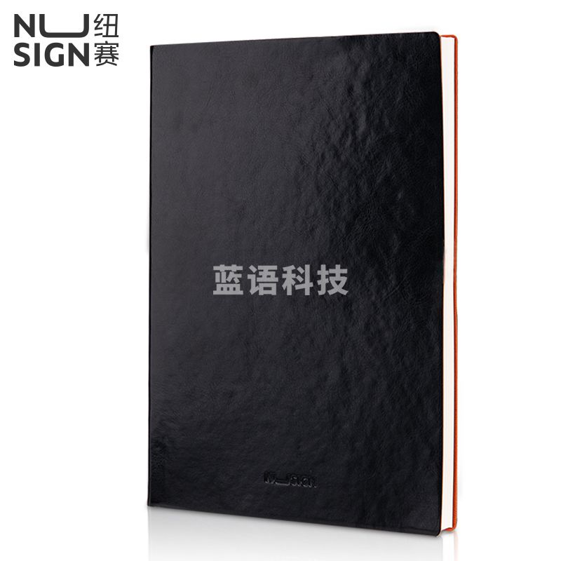 纽赛(NUSIGN)NS253皮面笔记本 A5/160张 深夜黑