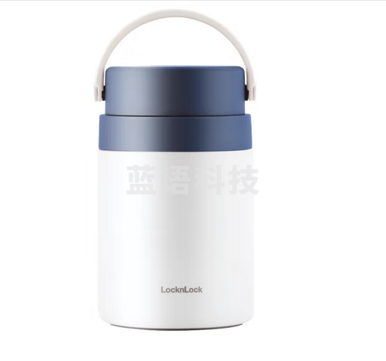 乐扣乐扣 LOCK&LOCK700ml 海军蓝 LHC8042NVY 304不锈钢便携式手提保温桶 保温饭盒带餐具