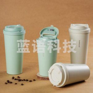 乐扣乐扣 LOCK&LOCK 550ml乳白色LHC3249 316不锈钢便携保温杯 遇见元气弹跳大容量咖啡杯