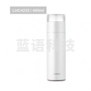 乐扣乐扣 lock&lock 400ml 白色 LHC4233WHT 品茗茶水分离不锈钢便携保温杯 学生保温保冷水杯