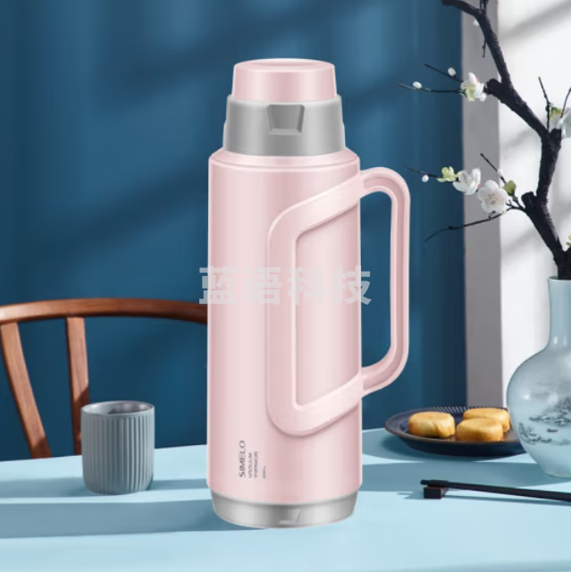 SIMELO施美乐印象京都明月保温瓶玻璃内胆热水壶宿舍热水瓶2L优雅粉