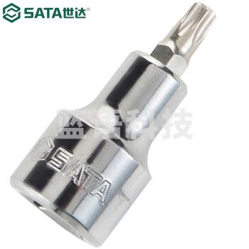 世达（SATA）24106 12.5MM系列50MM长花形旋具套筒T45