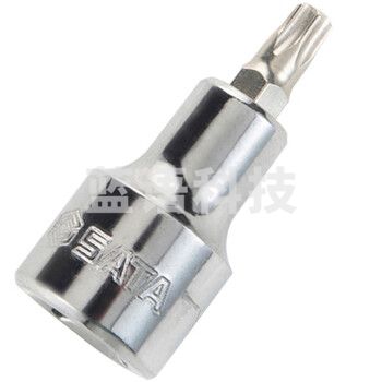 世达 （SATA）24103 12.5MM系列50MM长花形旋具套筒T27
