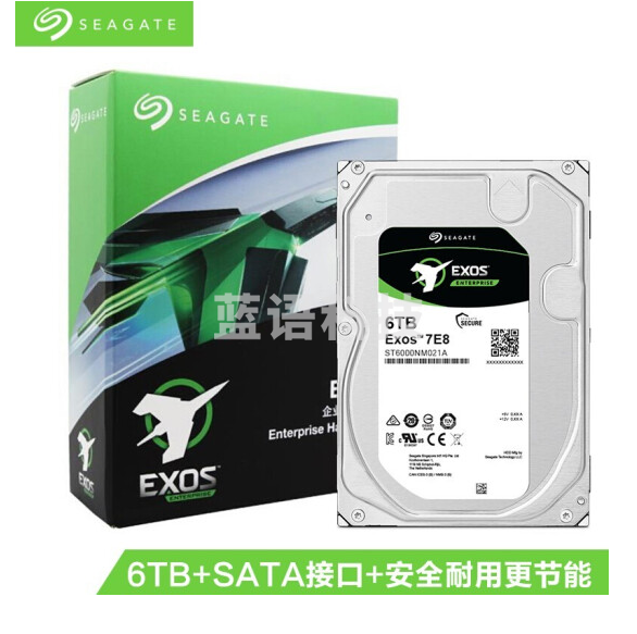 希捷(SEAGATE)ST6000NM021A 企业级硬盘 银河 SATA接口 服务器硬盘 CMR PMR 7200转 6TB