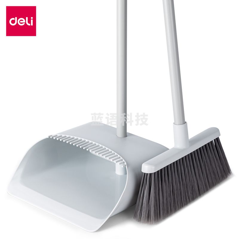 得力19553扫把套装(带梳齿)(灰色)(1套)