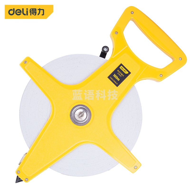 得力DL98100 塑壳架式纤维尺100mx12.5mm