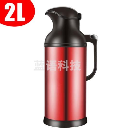 天喜（TIANXI）保温瓶 玻璃内胆热水瓶暖水壶 红色2L