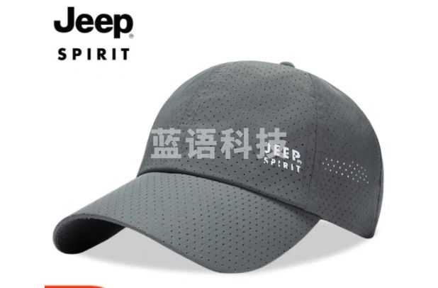 吉普（JEEP）帽子男棒球帽夏季网眼速干遮阳帽男女士鸭舌帽运动休闲登山太阳帽 深灰