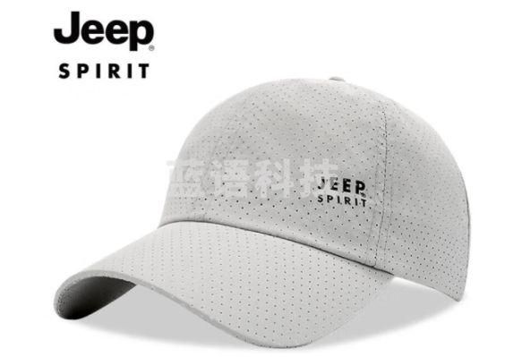 吉普（JEEP）帽子男棒球帽夏季网眼速干遮阳帽男女士鸭舌帽运动休闲登山太阳帽 浅灰