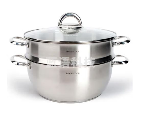 乐扣乐扣（LOCK&LOCK）不锈钢复合底28CM二层蒸锅汤锅套装组合电磁炉锅具LCM2287SW-2