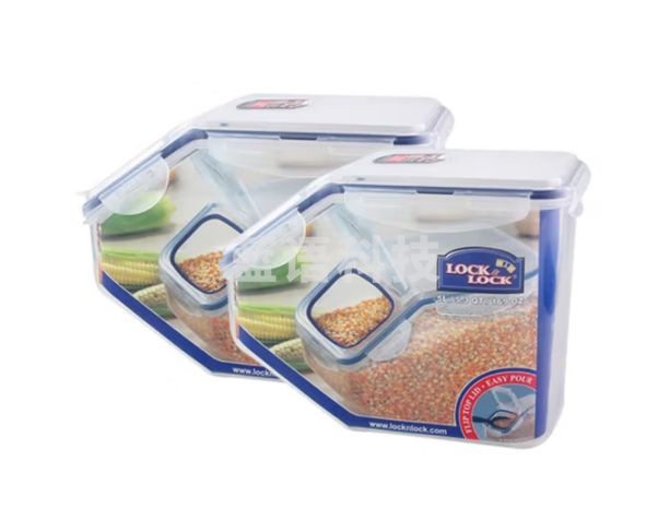 乐扣乐扣（LOCK&LOCK）塑料杂粮储物米箱 谷物保鲜收纳容器 两件套装5L*2 HPL700Q2