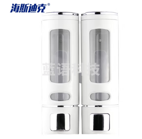 海斯迪克 gnjz-5281 皂液盒 酒店浴室卫生间壁挂皂液器 洗手液器沐浴乳盒子 白色双头