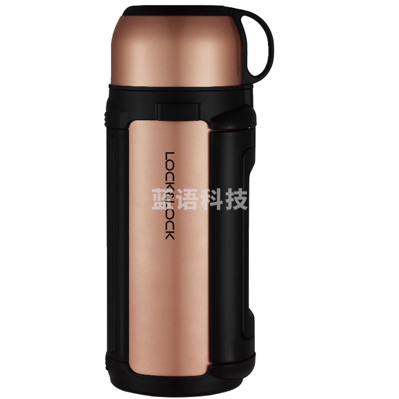 乐扣乐扣（LOCK&LOCK）金色保温壶304不锈钢保冷水壶1.5L户外旅行壶LHC1412PG