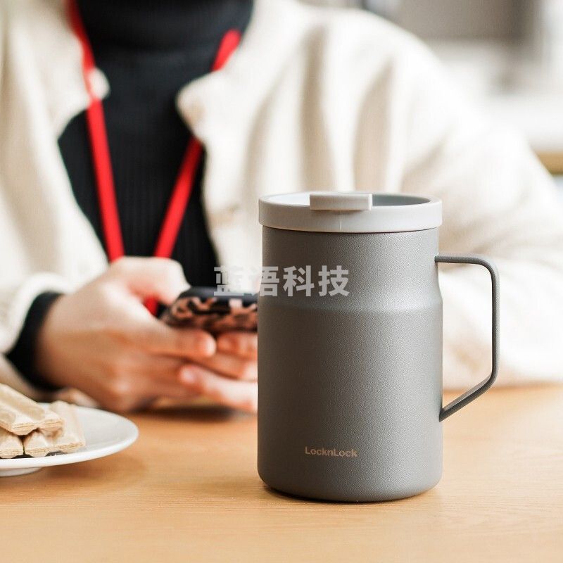 乐扣乐扣（LOCK&LOCK）遇见惬意保温杯不锈钢商务 水杯子475ML灰色LHC4263GRY