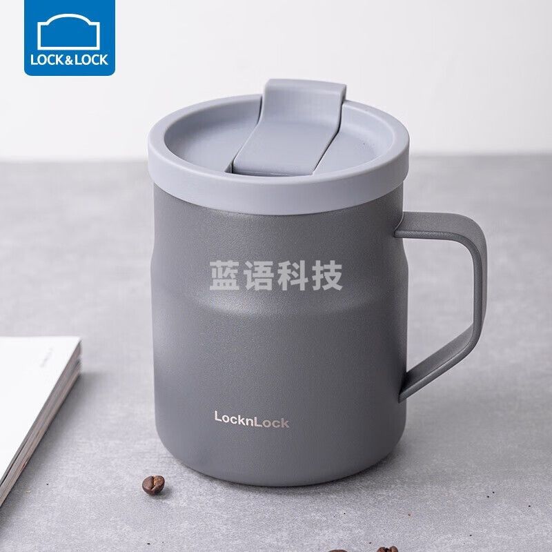 乐扣乐扣（LOCK&LOCK）遇见惬意保温杯不锈钢商务 水杯子370ML灰色LHC4262GRY