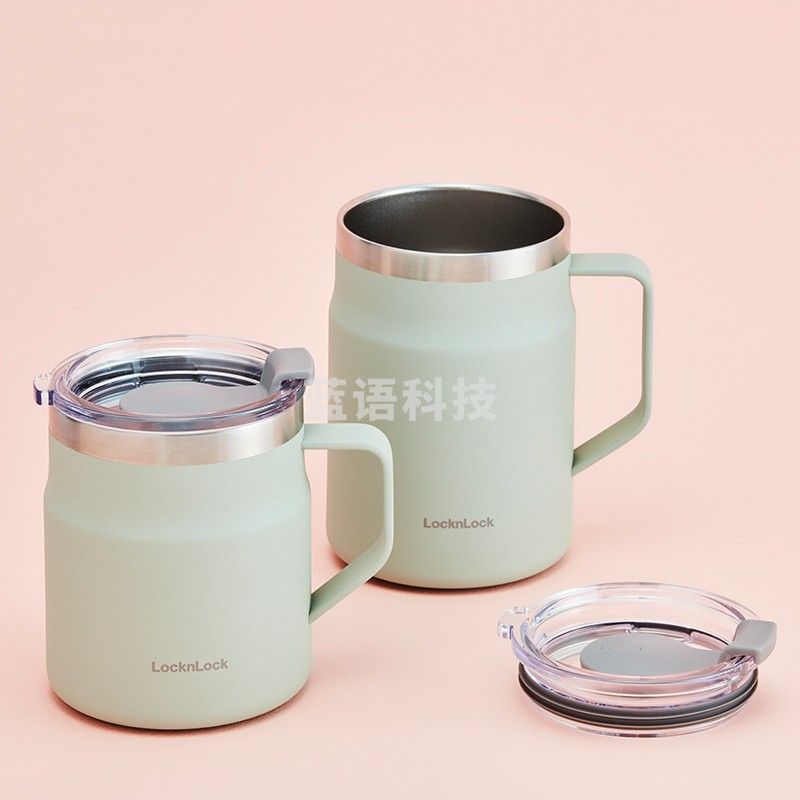 乐扣乐扣（LOCK&LOCK）遇见茶杯桌面保温杯办公水杯子475ML薄荷绿LHC4219MIT