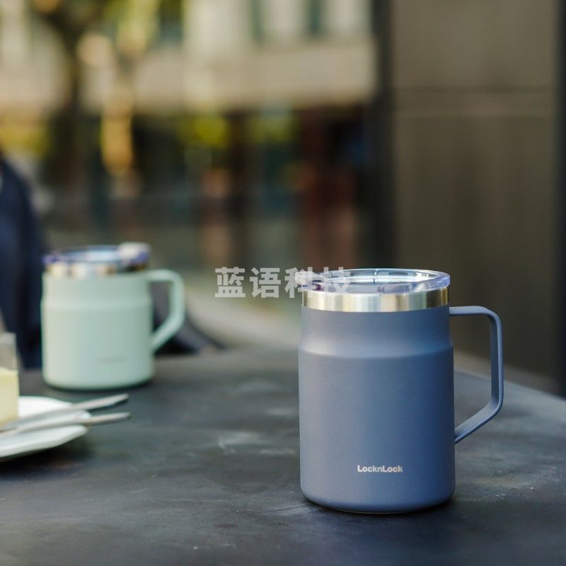 乐扣乐扣（LOCK&LOCK） 遇见咖0啡杯桌面保温杯办公水杯子390ML蓝色LHC4218NVY