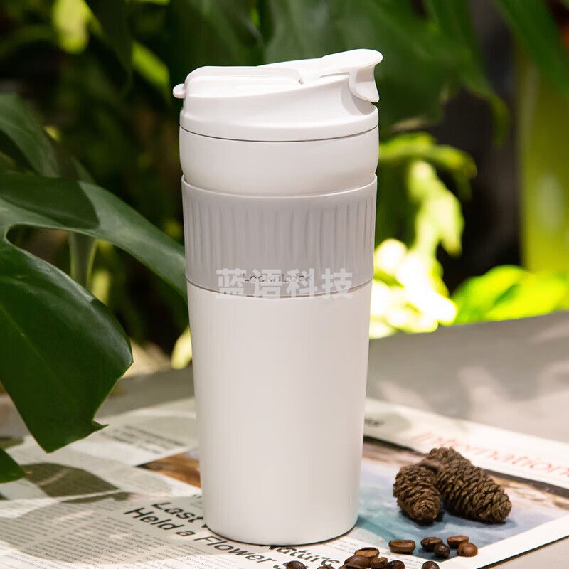 乐扣乐扣 316不锈钢春光保温杯一盖双饮带吸管咖0啡杯 大容量水杯子简约时尚随行杯 优雅白550ml LHC4309WHT