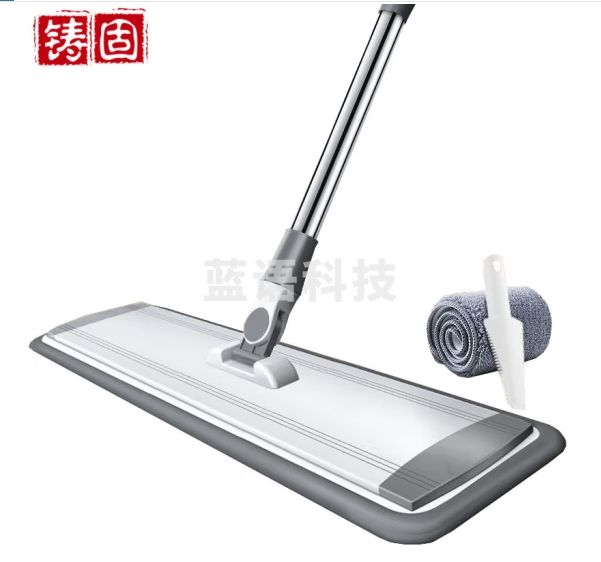 铸固 尘推平拖 免手洗铝板平板拖把木地板瓷砖地懒人大拖布 55CM平板拖1块布（送刮刀）