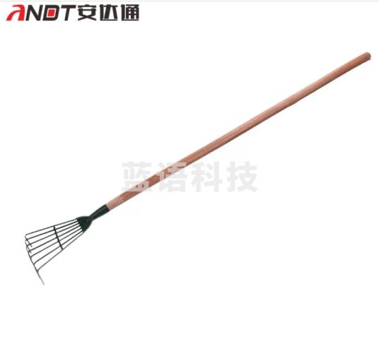 安达通 树叶耙 农用搂草筢子树叶耙铁扒子钢丝耙农用清洁工具 草耙+1.2米柄