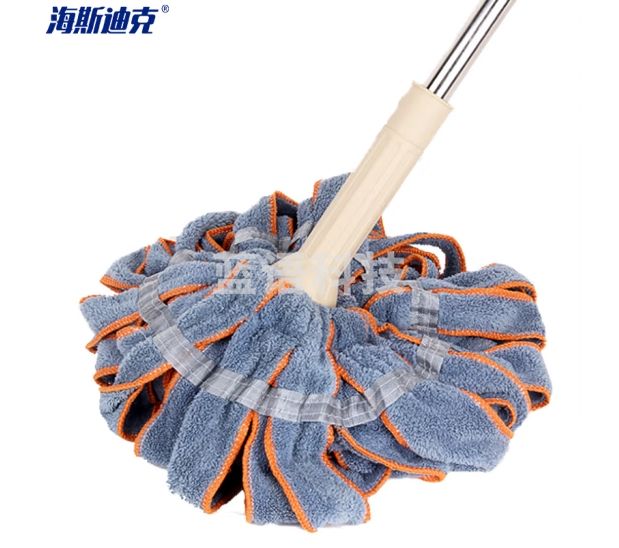 海斯迪克 HKW-69 自拧水旋转拖把 伸缩杆干湿两用免手洗 毛巾款（颜色随机）带杆
