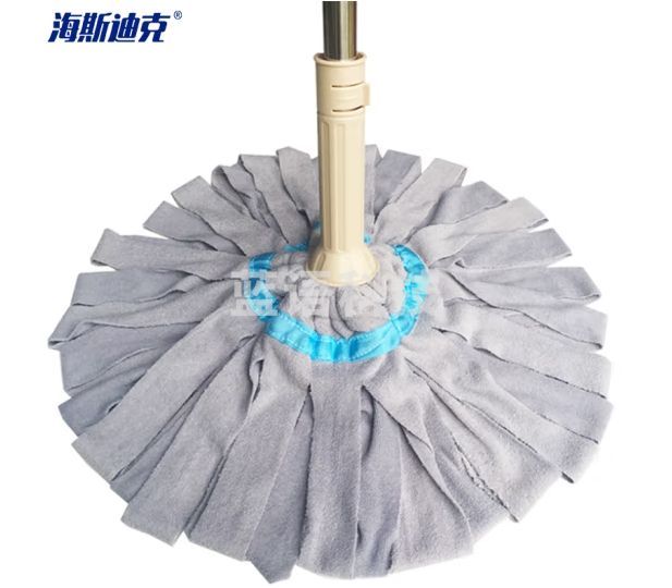海斯迪克 HKW-69 自拧水旋转拖把 伸缩杆干湿两用免手洗 布条款灰色带杆
