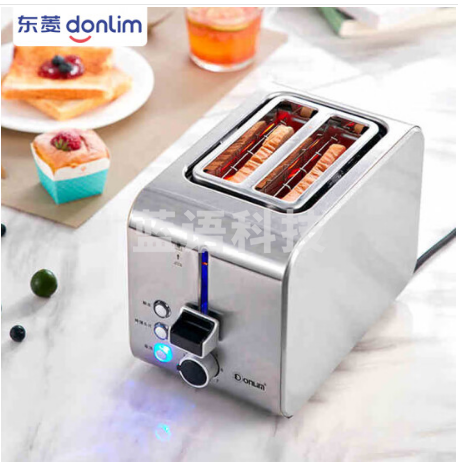东菱（Donlim）全不锈钢烤机身面包机 多士炉 烤面包机 宽槽吐司机 DL-8117