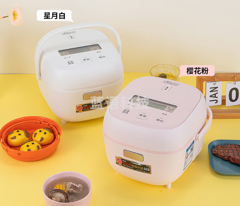 虎牌（TIGER）JBS-T55C迷你小型电饭煲1-2人份 星月白1.6L