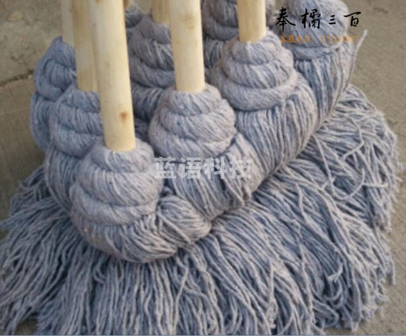 加长杆灰线墩布拖布棉线老式木柄拖把