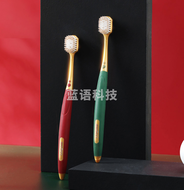 高露洁（Colgate）宽柔小宽头超细软毛牙刷2支装 经典48孔 宽头成人牙刷 轻适刷