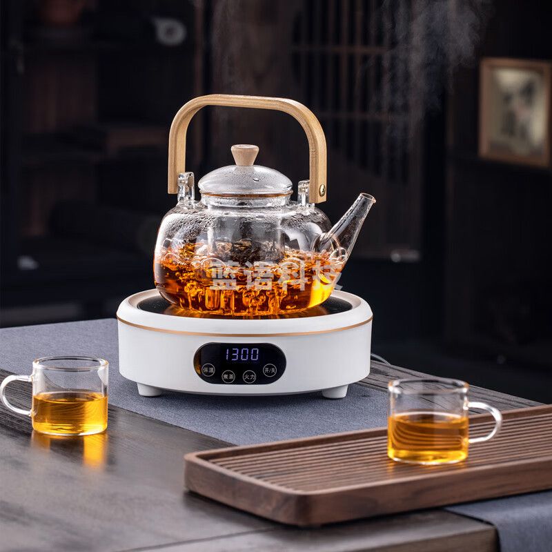 荣事达智能茶炉 煮茶电陶炉套装 DTL13C  炉子、玻璃壶*1、玻璃杯*4
