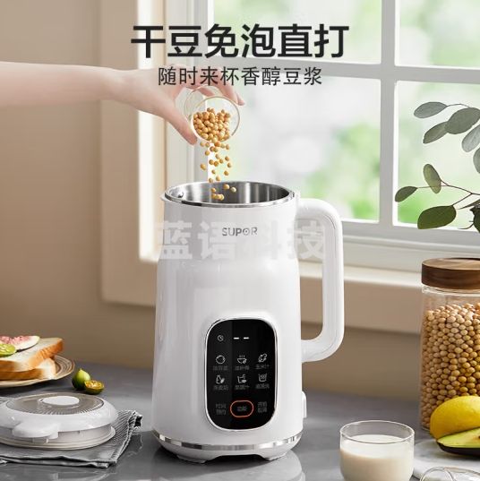 苏泊尔（SUPOR）豆浆机1L 家用破壁机全自动清洗免过滤304内胆破壁机辅食机榨汁机 DJ10B-P60E