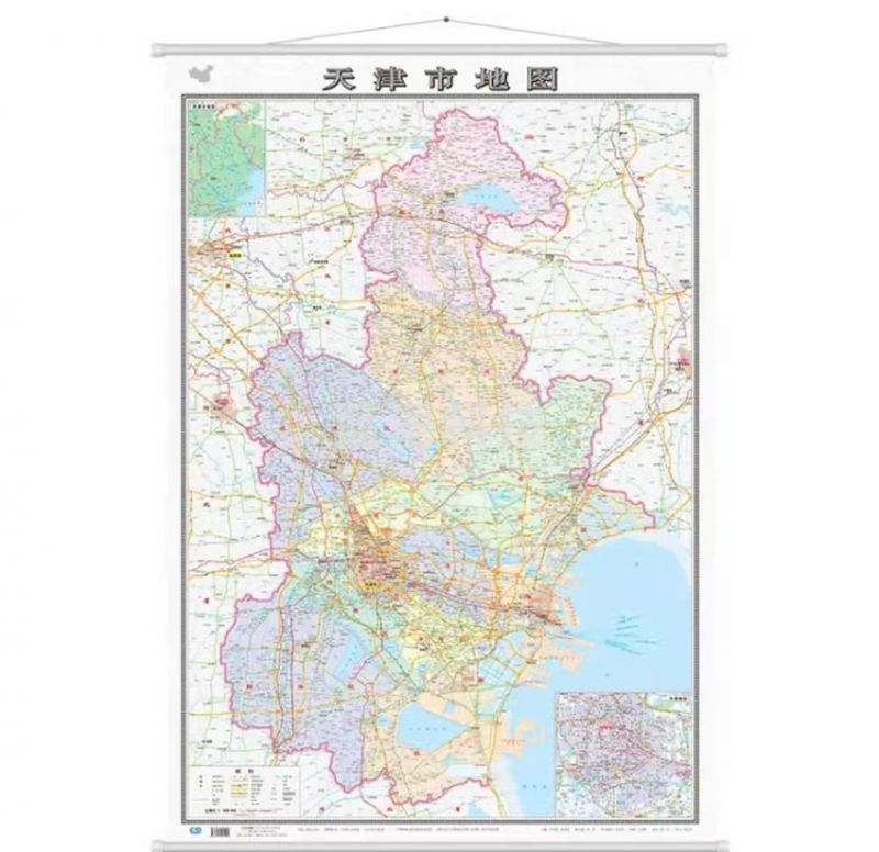 天津全景地图 1.4米*1米 挂图
