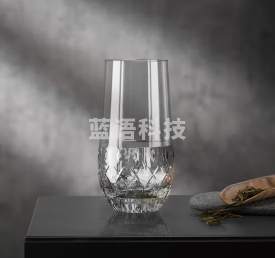 京东京造 手工切割花纹仿水晶创意对杯 水杯果汁杯