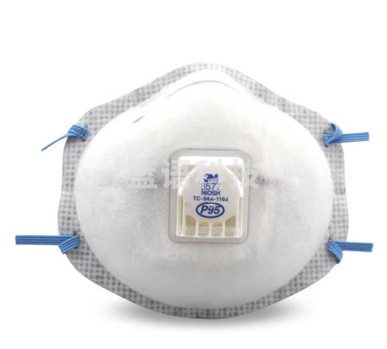 3M 8577防尘口罩头戴式P95级活性炭防油烟有机异味带呼吸阀罩杯式防护口罩