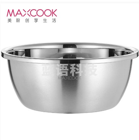 美厨（maxcook）304不锈钢盆调料盆 加大加厚味斗32CM 洗菜盆沙拉盆和面盆腌肉盆 可用电磁炉MCWA673