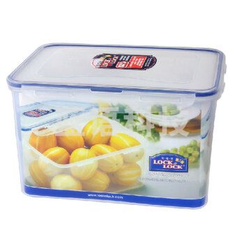 乐扣乐扣（LOCK&LOCK）HPL827 保鲜盒大米桶塑料冰箱储物盒 玩具收纳箱 PP材质面包储藏盒相机盒(4.5L)