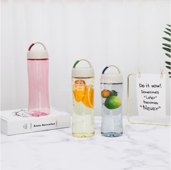 乐扣乐扣（LOCK&LOCK）HLC801T 运动型塑料水杯便携挂钩内置茶网杯子500ml 颜色备注