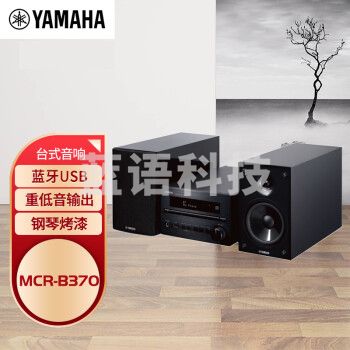 雅马哈（YAMAHA）MCR-B370+BP112 音响音箱 桌面音响 组合音响 蓝牙音响 黑色