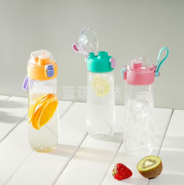 乐扣乐扣（LocknLock）ABF782 Tritan材质花蕾吸管杯自带安全锁运动水杯530ML 绿黄两色可选备注