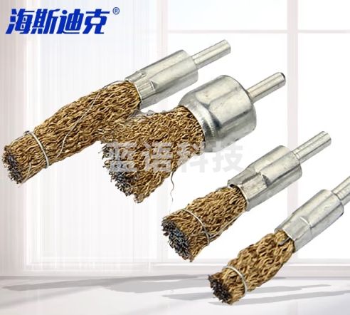 海斯迪克 HKXJ-2 不锈钢带柄笔型除锈钢丝刷子 电钻刷头打磨头抛光清洁钢丝刷 直径25笔刷（10个）